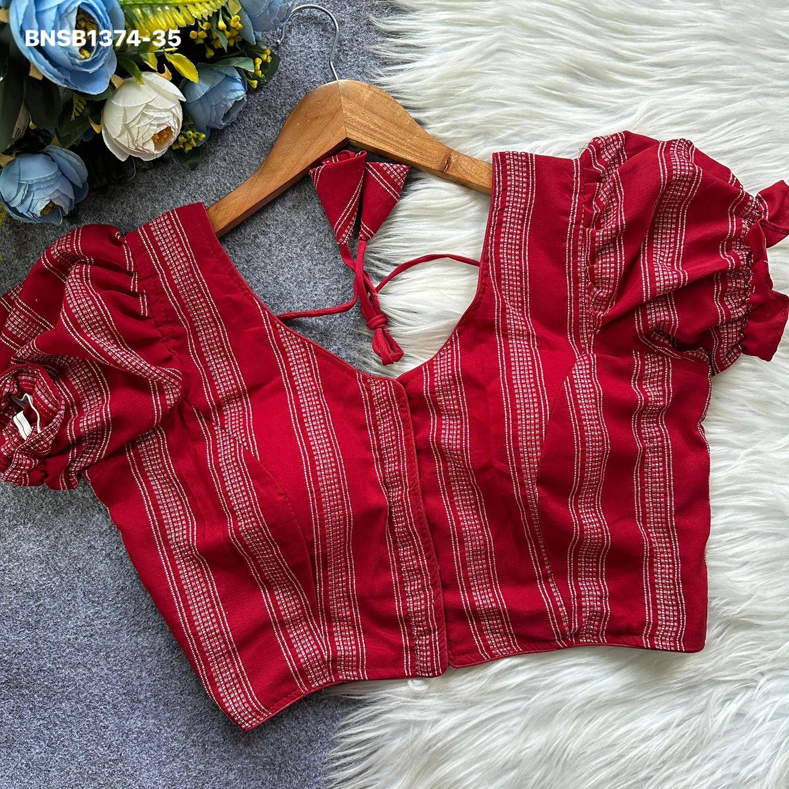 Pure Cotton-Frill Design- Bright Red